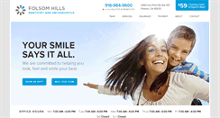 Desktop Screenshot of folsomhillsdentistry.com