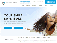 Tablet Screenshot of folsomhillsdentistry.com